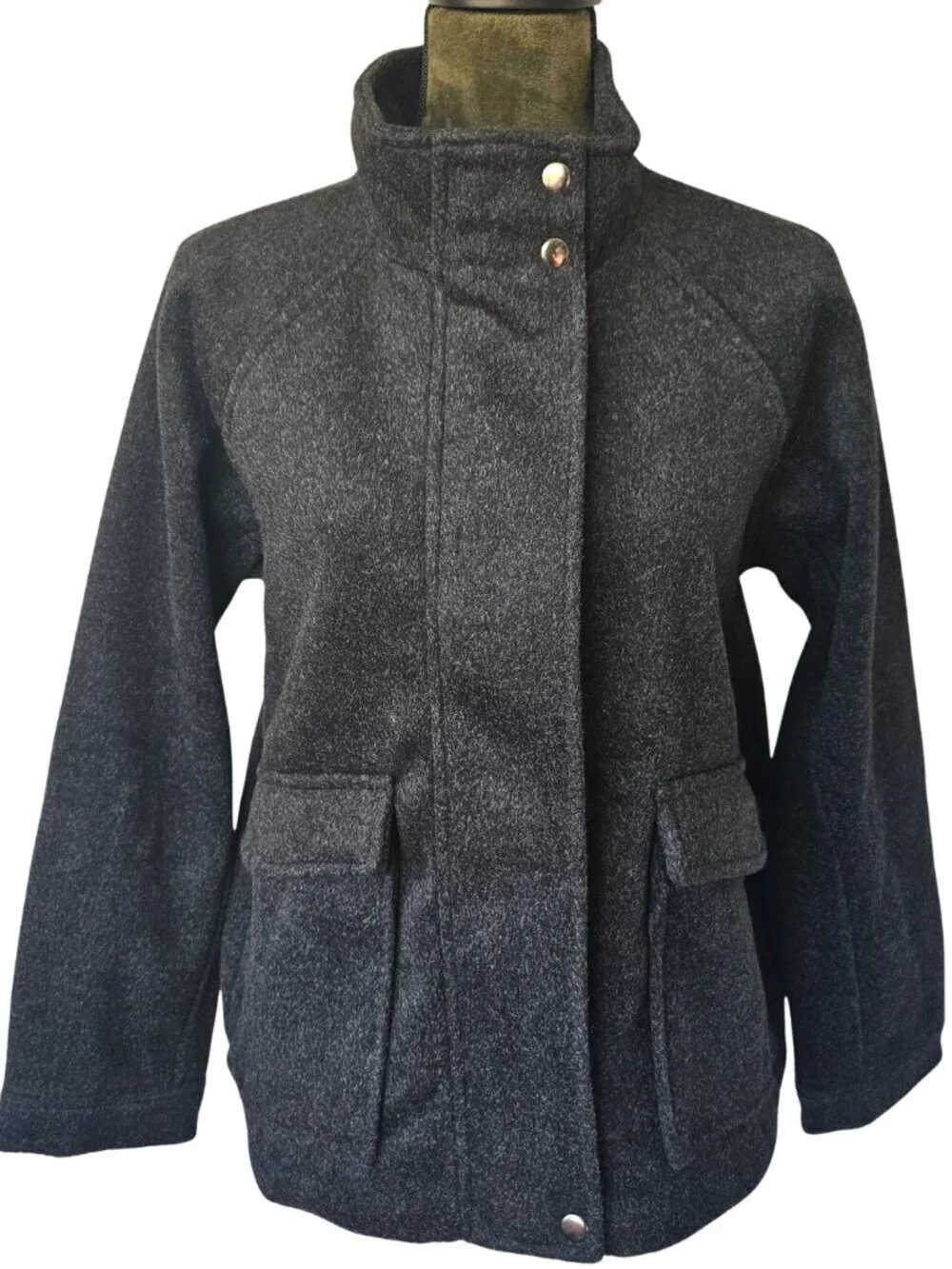 😍 NWT 😍 Banana Republic Brushed Short Jacket, Charcoal Gray, Size S